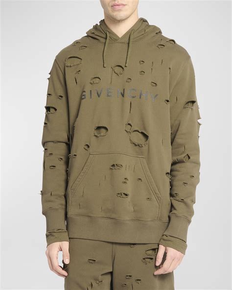 crewneck givenchy|Givenchy men's destroyed hoodie.